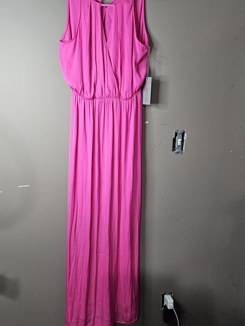 Jennifer Lopez Hot Pink Sleeveless Dress Size S Ptp 19"
